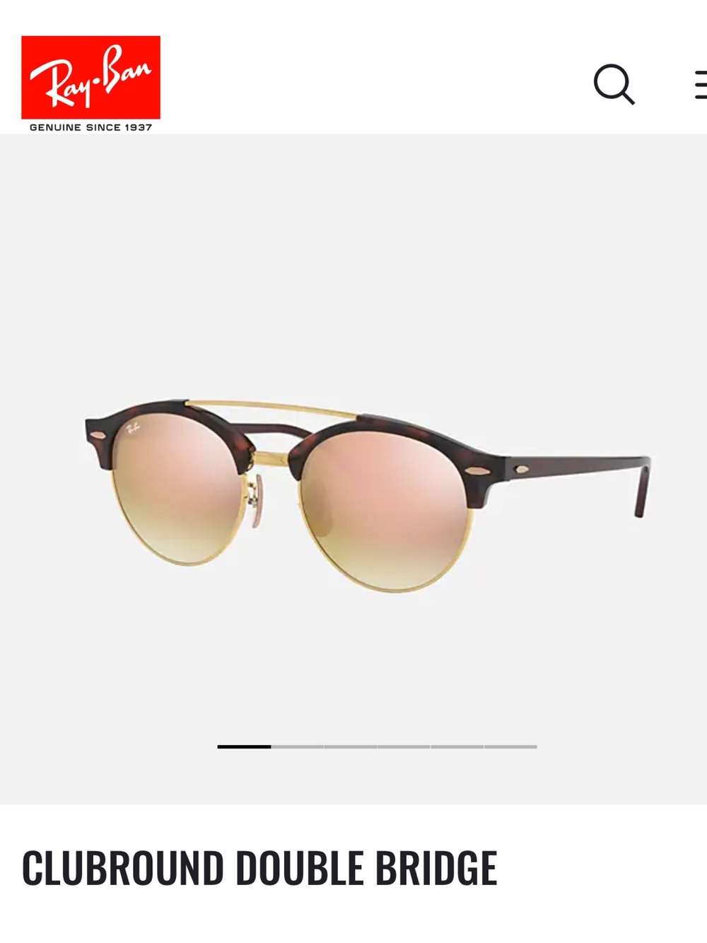 Club Round Double Bridge Ray-Ban